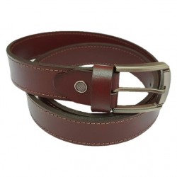 Men's Black/Dark Tan Real Leather Handmade Belt Zest-MHB-002 Men's Black/Dark Tan Real Leather Handmade Belt Zest-MHB-002