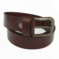 Men's Black/Dark Tan Real Leather Handmade Belt Zest-MHB-003