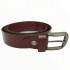 Men's Black/Dark Tan Real Leather Handmade Belt Zest-MHB-003