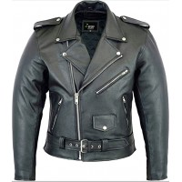 Mens Leather Marlon Brando Motorcycle Jacket - Touring Motorbike Jacket With CE - Zest-MHJ-009 Mens Leather Marlon Brando Motorcycle Jacket - Touring Motorbike Jacket With CE - Zest-MHJ-009