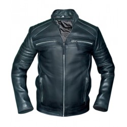 Made-to-measure|Men's Black/Brown Real Leather Handmade Jacket Zest-MHJ-001 Made-to-measure|Men's Black/Brown Real Leather Handmade Jacket Zest-MHJ-001