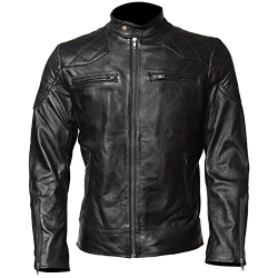 Made-to-measure|Men's Black & Red Real Leather Handmade Jacket Zest-MHJ-002 Made-to-measure|Men's Black & Red Real Leather Handmade Jacket Zest-MHJ-002