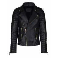 Made-to-measure Men's Real Leather Handmade Jacket Zest-MHJ-003