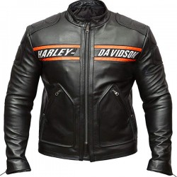 Made-to-measure|Men's Black Harley Davidson Real Leather Biker Jacket - Zest-MHJ-006 Made-to-measure|Men's Black Harley Davidson Real Leather Biker Jacket - Zest-MHJ-006