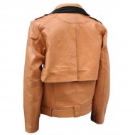 Made-to-measure|Men's Tan Real Leather Jacket - Zest-MHJ-007 Made-to-measure|Men's Tan Real Leather Jacket - Zest-MHJ-007