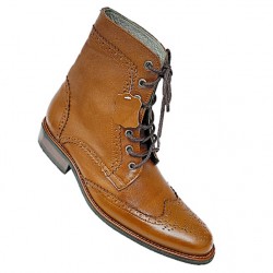 Men's Tan Real Leather Formal/Casual Boots ZEST-MHS-032 Men's Tan Real Leather Formal/Casual Boots ZEST-MHS-032