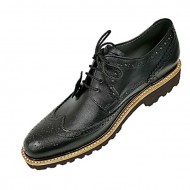 Black Italian Designer Real Leather Handmade Full Brogues ZEST-MHS-012 Black Italian Designer Real Leather Handmade Full Brogues ZEST-MHS-012