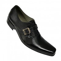 Black/Brown Single Buckle Real Leather Italian-Designer Shoes ZEST-MHS-007 Black/Brown Single Buckle Real Leather Italian-Designer Shoes ZEST-MHS-007