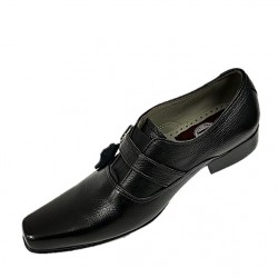 Black/Brown Single Buckle Real Leather Italian-Designer Shoes ZEST-MHS-007 Black/Brown Single Buckle Real Leather Italian-Designer Shoes ZEST-MHS-007