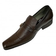 Brown Single Strap Slip On Smart Dress Shoes ZEST-MHS-029