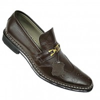 Brown Slip On Smart Italian Designer Shoes MHS-033 Brown Slip On Smart Italian Designer Shoes MHS-033