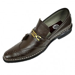 Brown Slip On Smart Italian Designer Shoes MHS-033 Brown Slip On Smart Italian Designer Shoes MHS-033