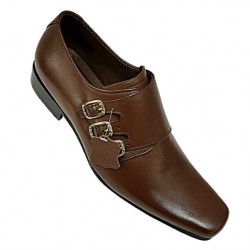 Dark Tan Designer Italian Monkstraps ZEST-MHS-021 Dark Tan Designer Italian Monkstraps ZEST-MHS-021