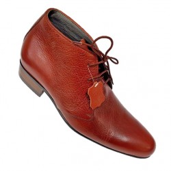 Mustard-Red Lace Up Italian Smart Ankle Boots ZEST-MHS-017 Mustard-Red Lace Up Italian Smart Ankle Boots ZEST-MHS-017