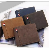 Men's Stylish Simple Casual Black/Coffee/Navy/Tan Leisure Short PU Leather Wallet - Zest-MW-001